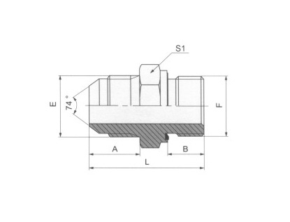 赤峰JIC外螺纹74°外锥/英管外螺纹胶垫密封