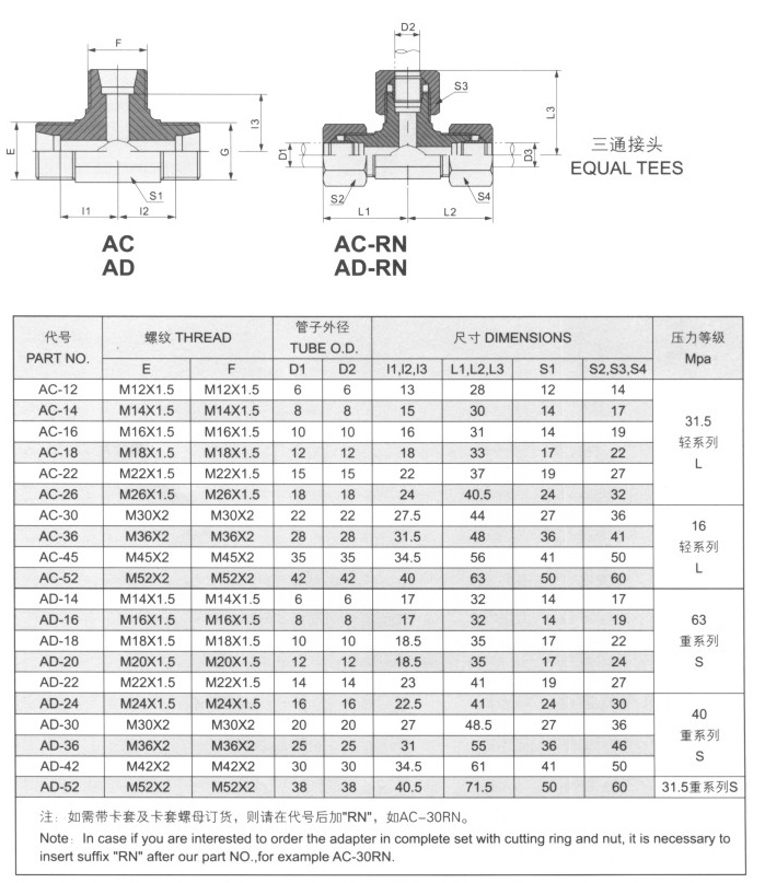 三通接头